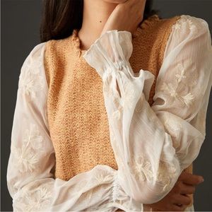 Anthropologie plus size sweater top 2X